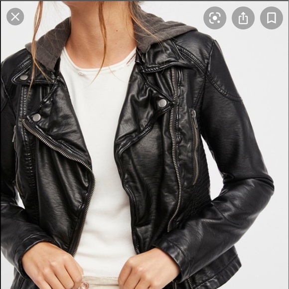 Free People Jackets & Blazers - Free people vegan leather jacket